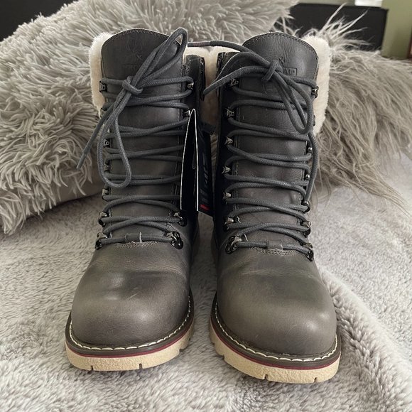 Royal Canadian Cambridge Leather Boots/Waterproof /Fur/-22F/Gray Size:7 - Picture 2 of 12